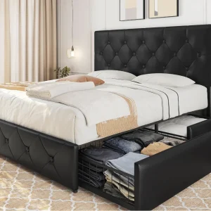 Queen Size Upholstered Platform Bed