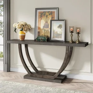 Console Table with Geometric Base