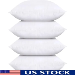 Set of 4 Inserts Soft Polyester Fiber Filling Pillow 18x18 Inches