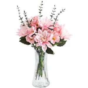 Clear Glass Flower Vase - 7.5" Tall