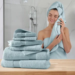 6-Piece Bath Towel Set – 100% Cotton, Ultra-Soft & Absorbent