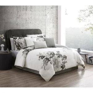 Ridgely Black 7 pc Queen Comforter Set