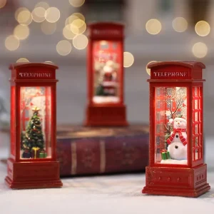Christmas Telephone Booth Decoration  Night Light