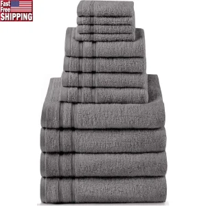 12 Piece Bath Towel Set