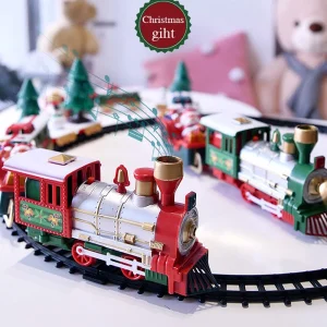 Electric Christmas Train with Track - Sound & Light