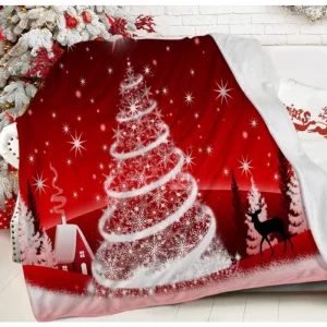 Christmas tree holiday blanket