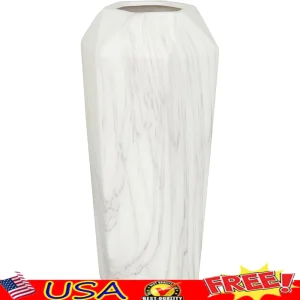 Ceramic Faux Marble Flower Vase  14 Inch