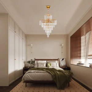 Gold Crystal Chandelier