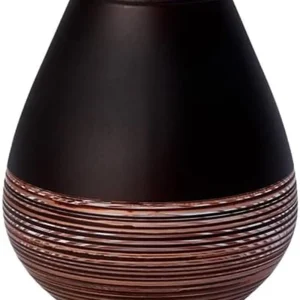 Crystal Swirl Vase (Black/Bronze)