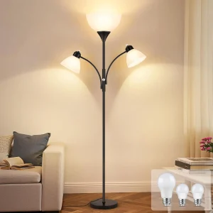 72-Inch Dimmable Floor Lamp with 2 Reading Lights