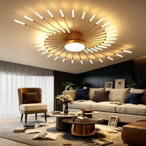 Fan-shaped Rotating LED Room Light