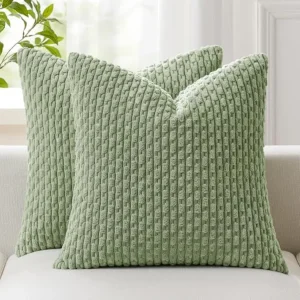 2 Pack Throw Pillow Covers 18x18 Inch