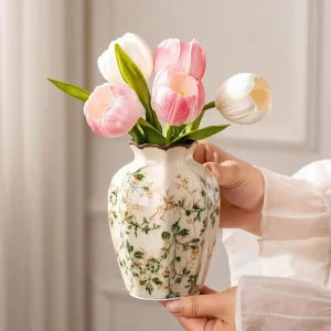 Octagonal Ceramic Vase