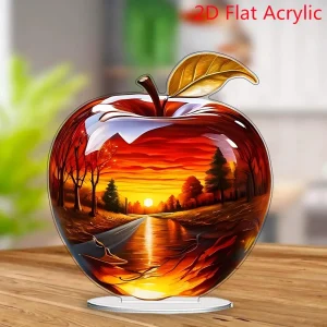 Crystal Apple Figurine Paperweight