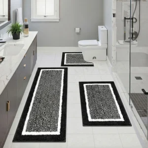 3-Piece Bathroom Rug Set