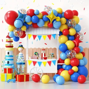 139Pcs Carnival Circus Balloon Garland Arch Kit