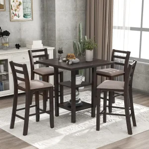 5-Piece Counter Height Dining Table Set
