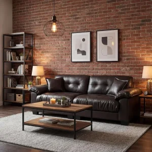 Leather Upholstered Couch