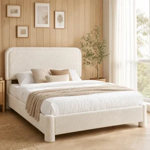 Bed Frame with Adjustable Headboard