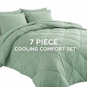7Pcs Reversible Comforter Set