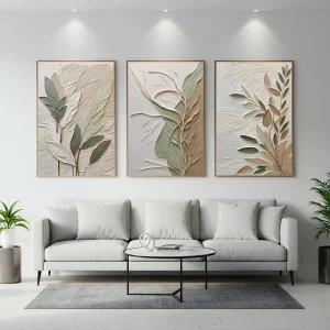 Textured Canvas Art  3 Piece Wall Hanging