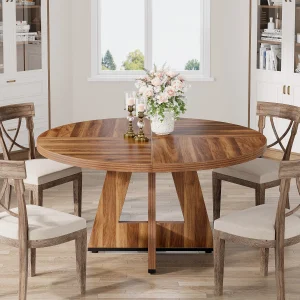 Tribesigns Round Dining Table for 4